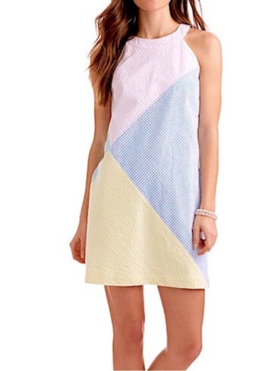 Vineyard Vines Dresses & Skirts - Vineyard Vines Pastel Colorblock Sleeveless Mini Dress - Pink, Blue & Yellow